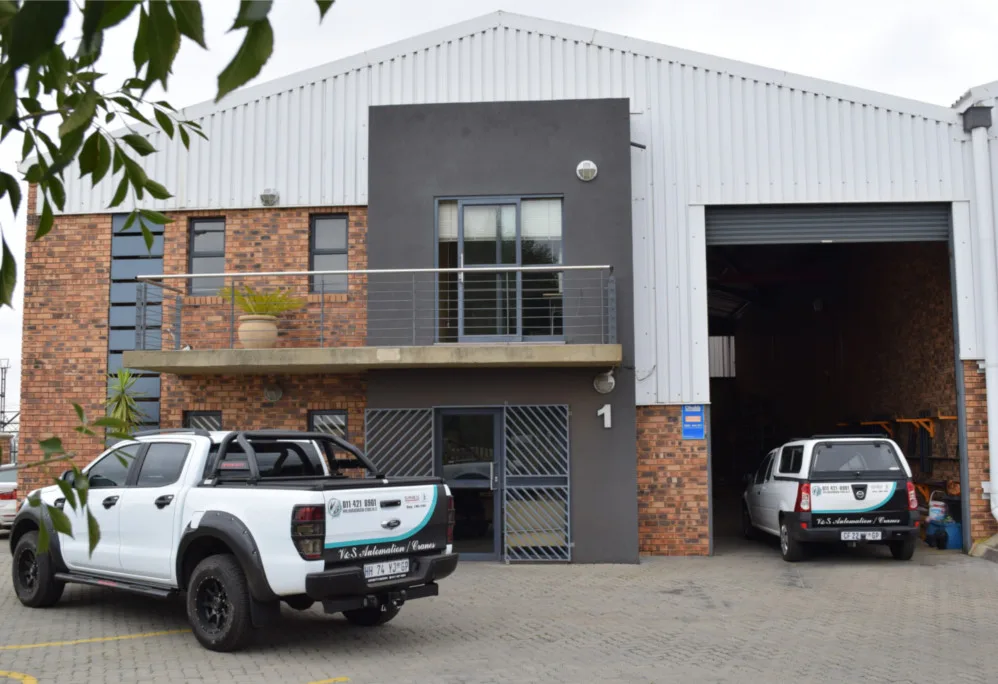 V&S Automation Cranes premises and branded service vehicles, as shown on the existing company website